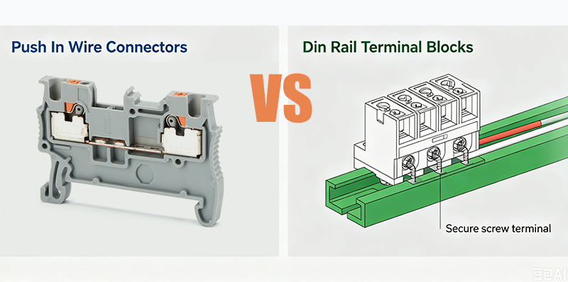 Push In Wire Connectors VS Din Rail Terminal Blocks Difference